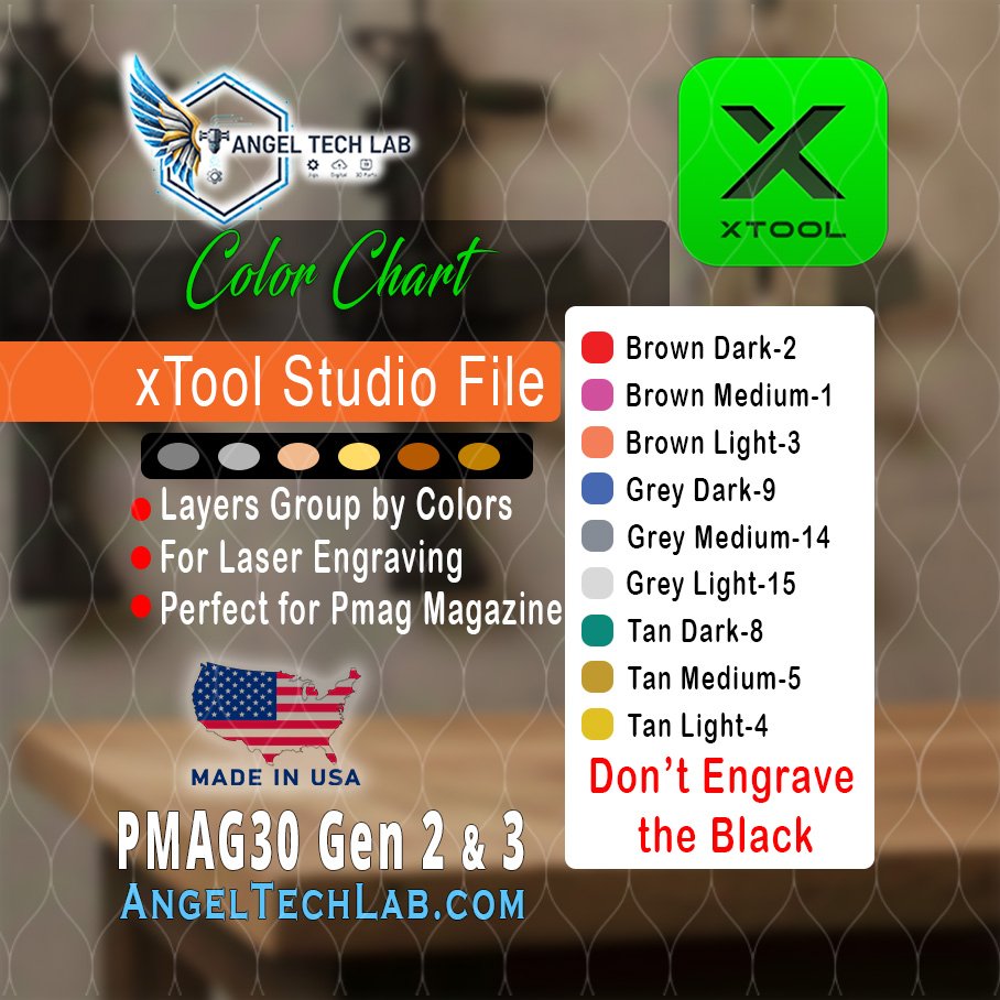 xtool f1/f2 ultra pmag30 ar 15 gen2 & 3 style magazine laser engraving jig – 3d printed alignment tool xtool f1/f2 ultra pmag30 ar 15 gen2 & 3 style magazine laser engraving jig – 3d printed alignment tool